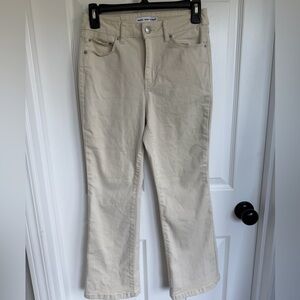 Marc New York Neutral Cream Straight-Leg Jeans